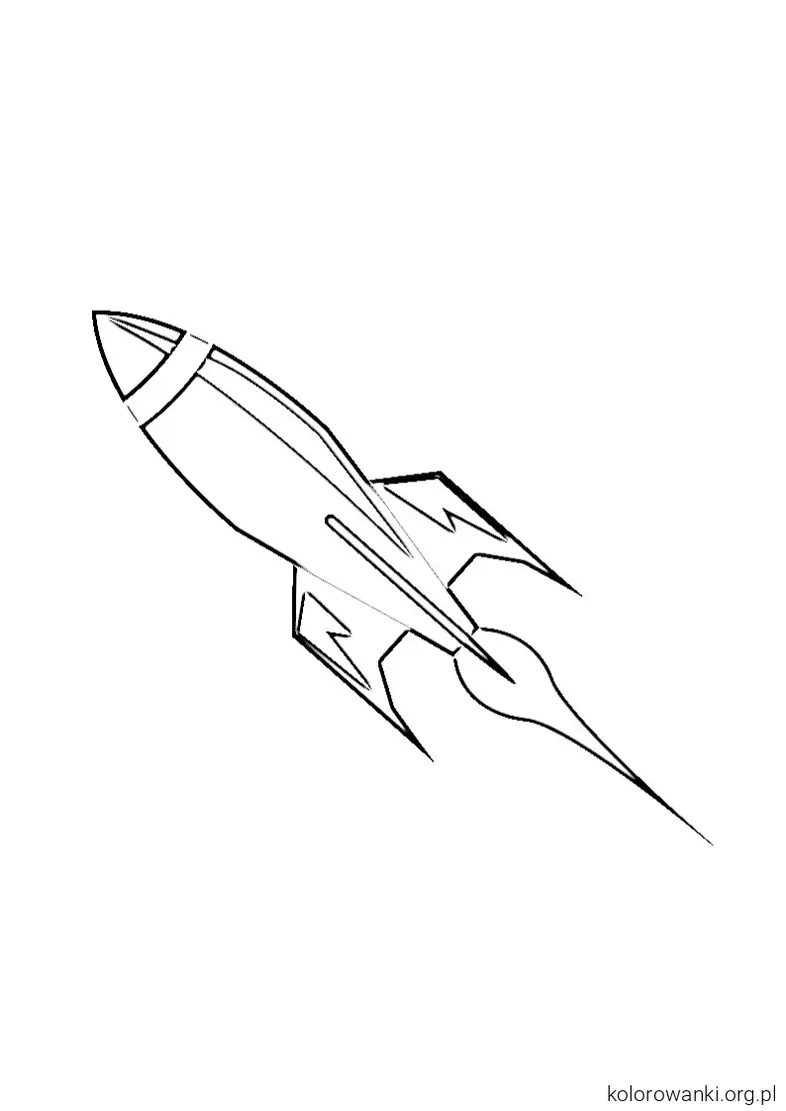 rakieta kolorowanka