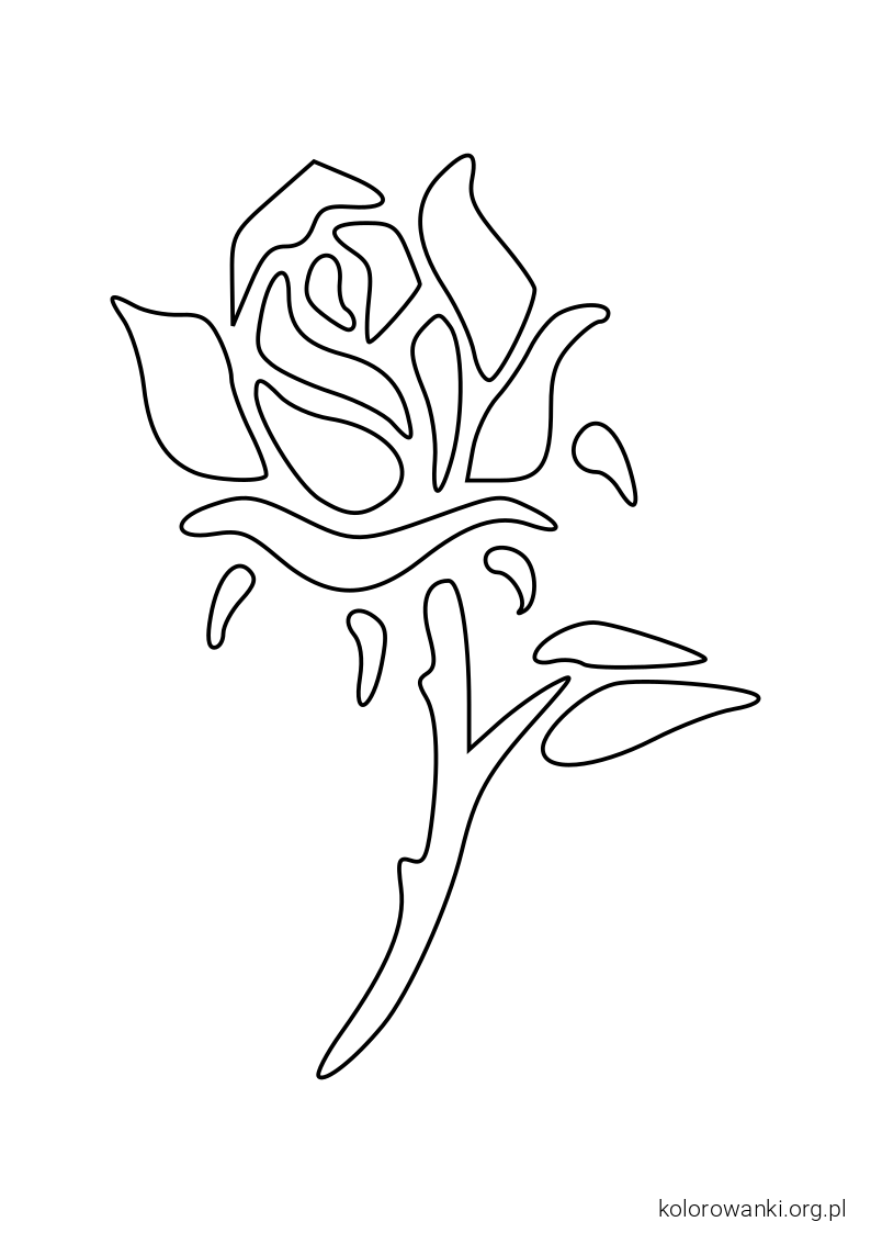 róża kolorowanka